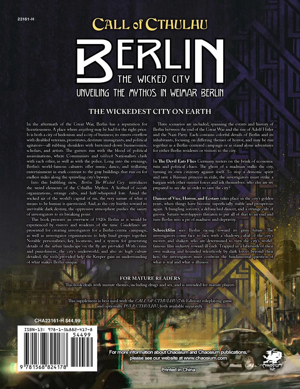 Call of Cthulhu RPG: Berlin - The Wicked City (EN) - Image 2