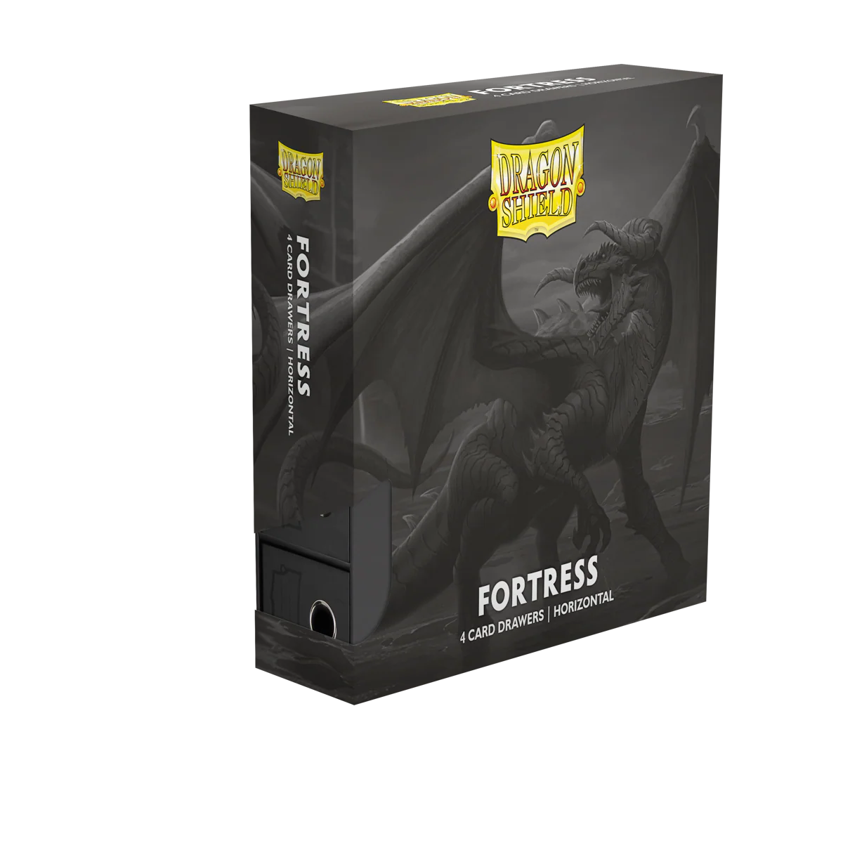 Card Drawers: Dragon Shield - Fortress - 4 Drawers - Horizontal - Black