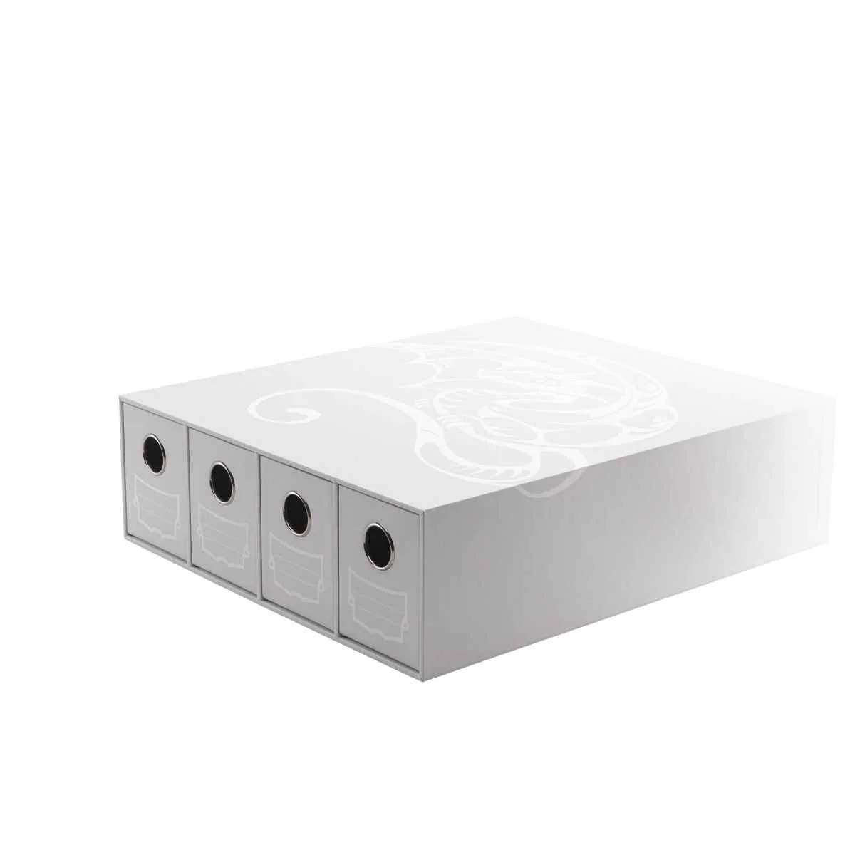 Card Drawers: Dragon Shield - Fortress - 4 Drawers - Horizontal - White - Image 2