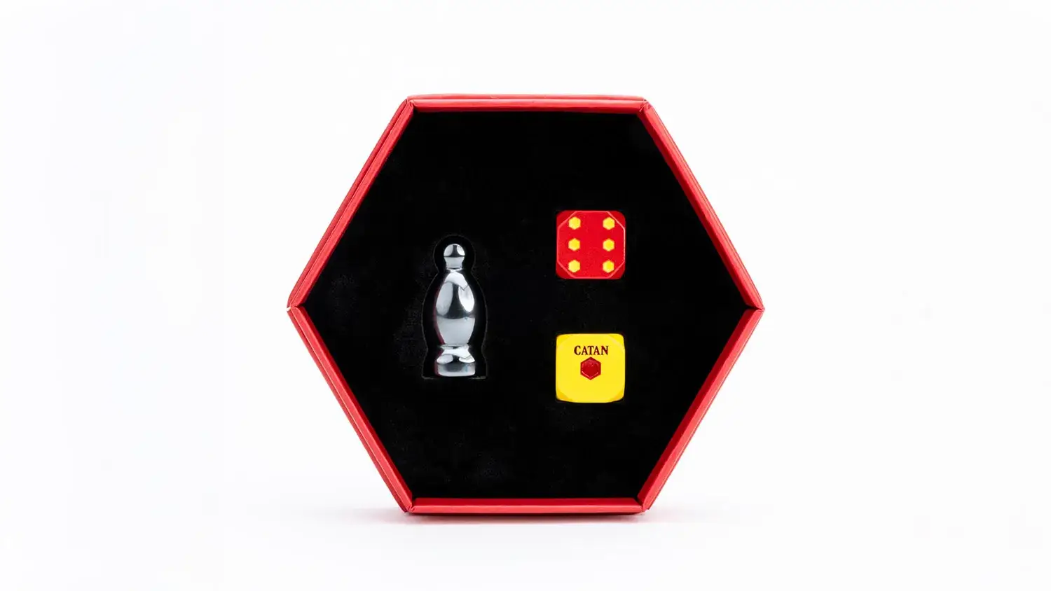 Catan: Premium Robber & Metal Dice Set - Hematite