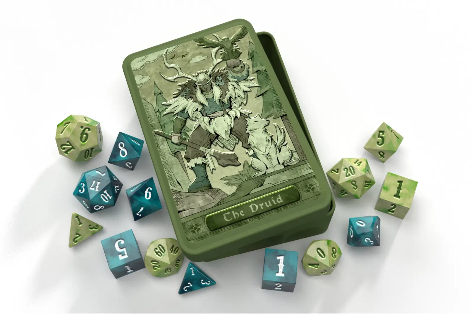 Class-Specific Dice Set: Druid (Pathfinder & 5E)