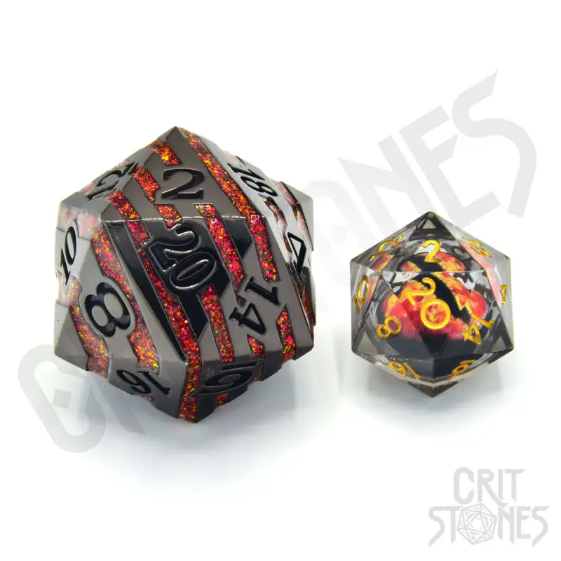 Dice: Metal - d20 - Pyroblade - Image 2
