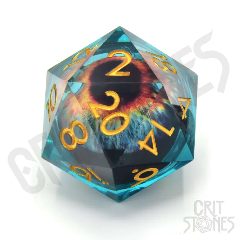 Dice: Resin - Sharp Edge - Floating Eye - d20 - Eye of the Oracle