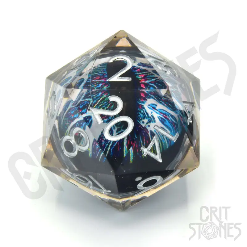 Dice: Resin - Sharp Edge - Floating Eye - d20 - Spectrum Sentinel