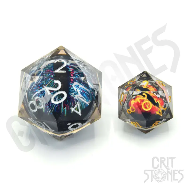 Dice: Resin - Sharp Edge - Floating Eye - d20 - Spectrum Sentinel - Image 2