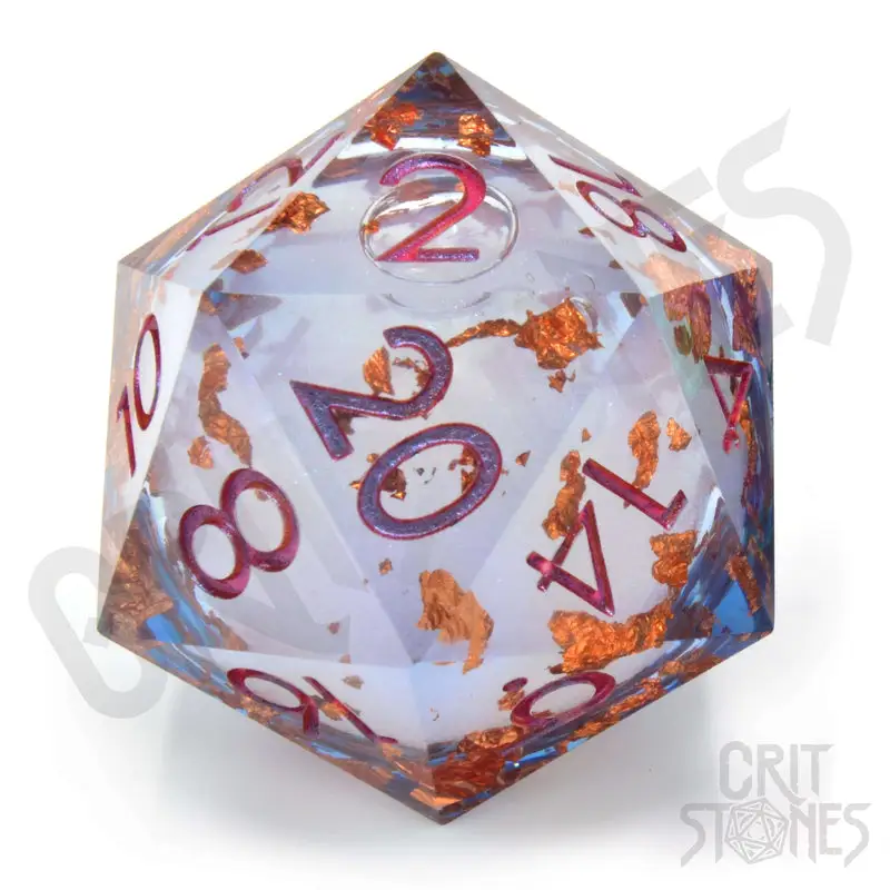 Dice: Resin - Sharp Edge - Liquid Core - d20 - Seraphic Reverie