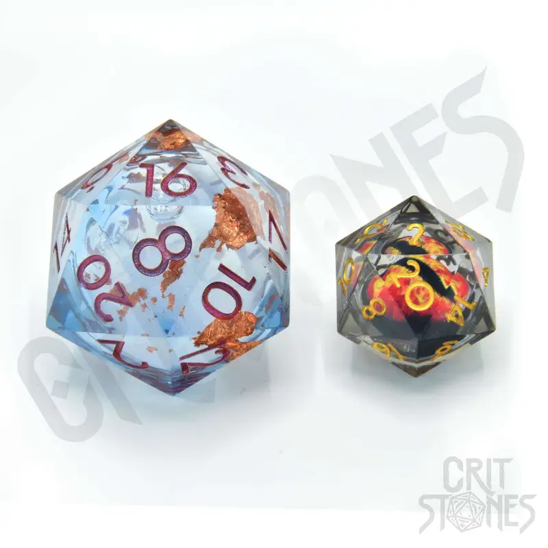 Dice: Resin - Sharp Edge - Liquid Core - d20 - Seraphic Reverie - Image 2