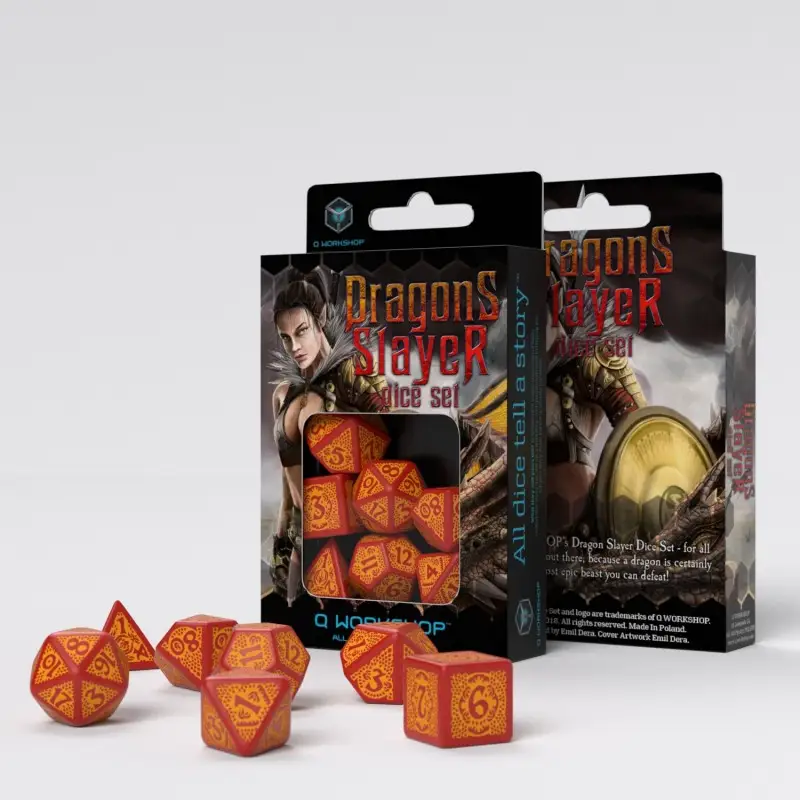 Dragon Slayer Red & Orange Dice Set