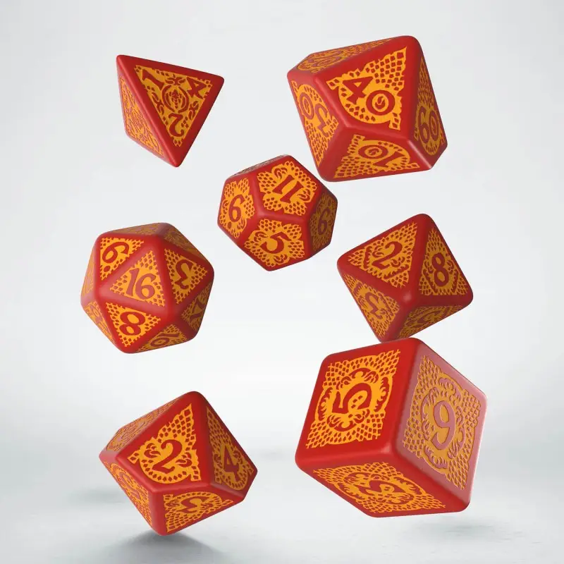Dragon Slayer Red & Orange Dice Set - Image 2
