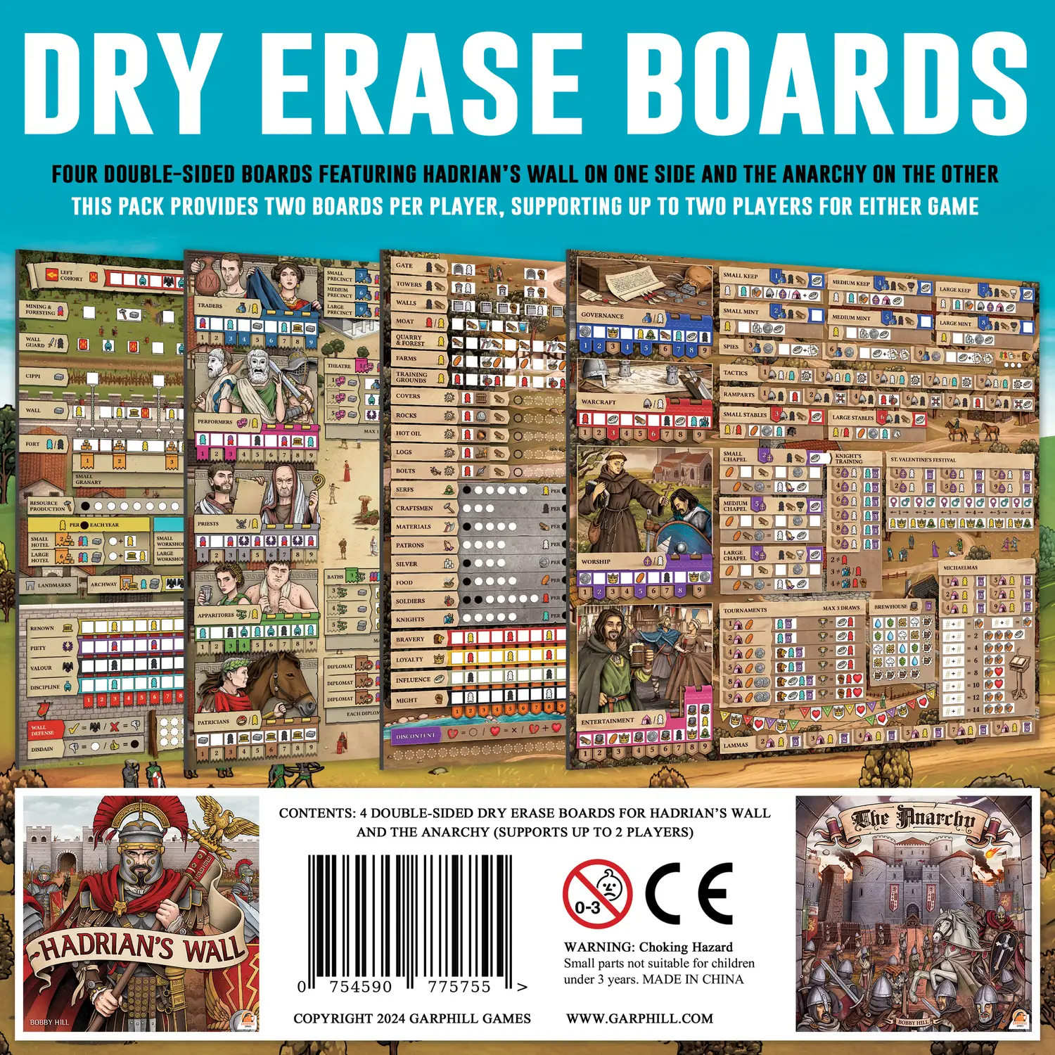 Dry Erase Boards: Hadrians Wall & Anarchy (EN)
