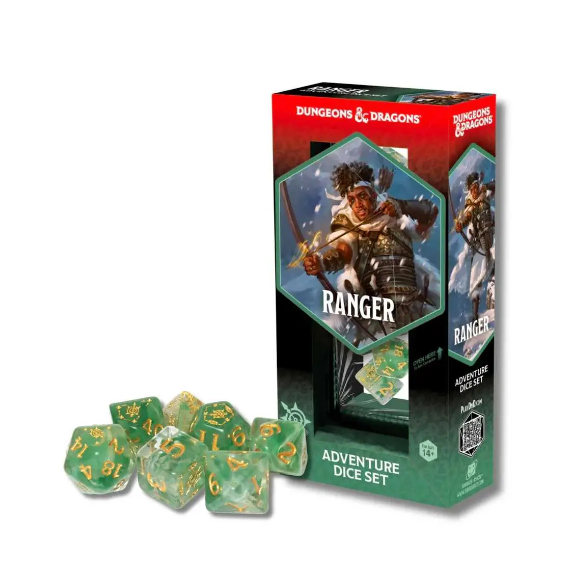Adventure Dice Set: Dungeons & Dragons - Ranger (White, Green)