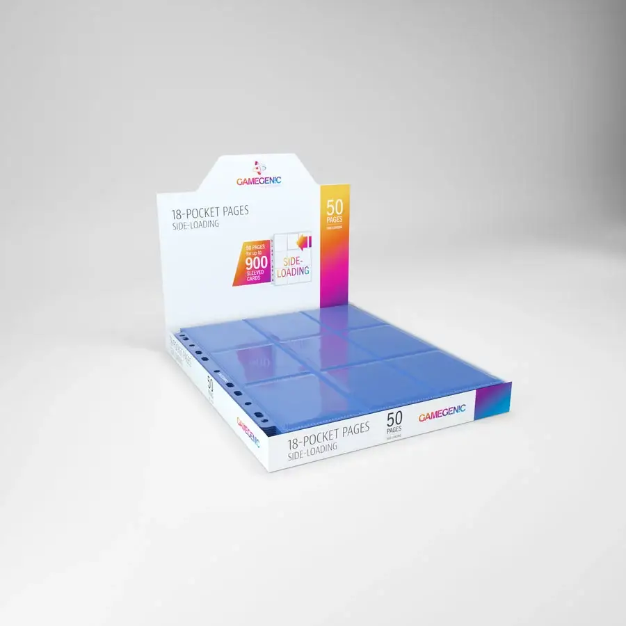 Pocket Pages: Gamegenic - 18-Pocket Pages - Side-Loading - Singles - Blue