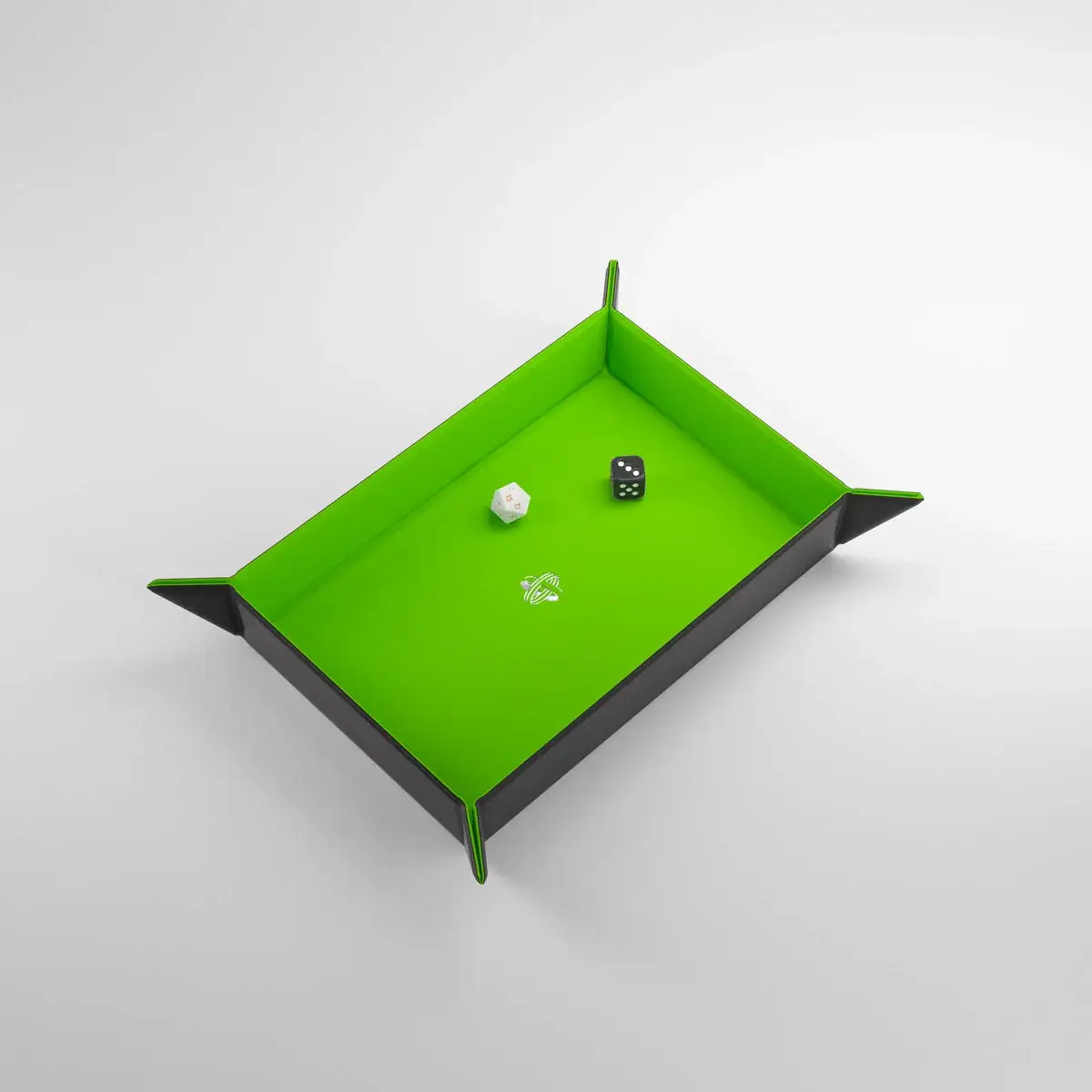 Gamegenic - Magnetic Dice Tray - Rectangular - Black/Green