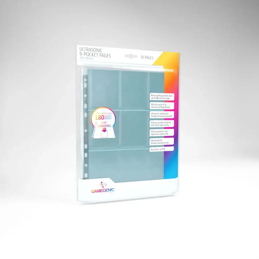 Pocket Pages: Gamegenic - Ultrasonic - 9-Pocket Pages - Top-Loading - Clear