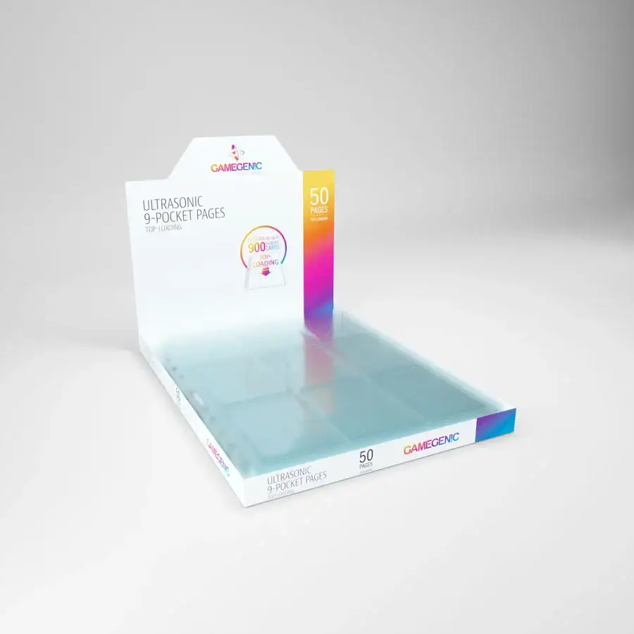 Pocket Pages: Gamegenic - Ultrasonic - 9-Pocket Pages - Top-Loading - Singles- Clear