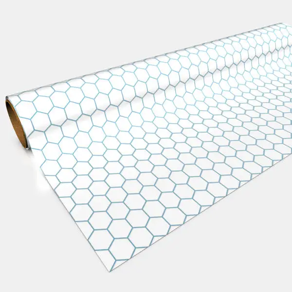 Gaming Paper: 1" Hexagon Roll - White