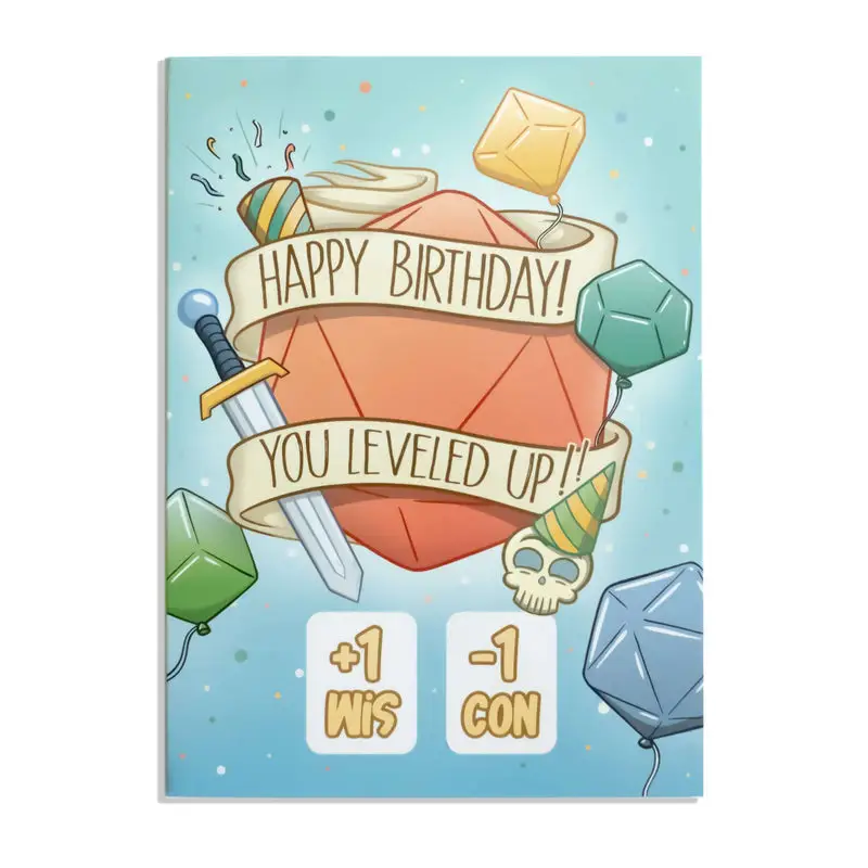 Greeting Card: Birthday D20