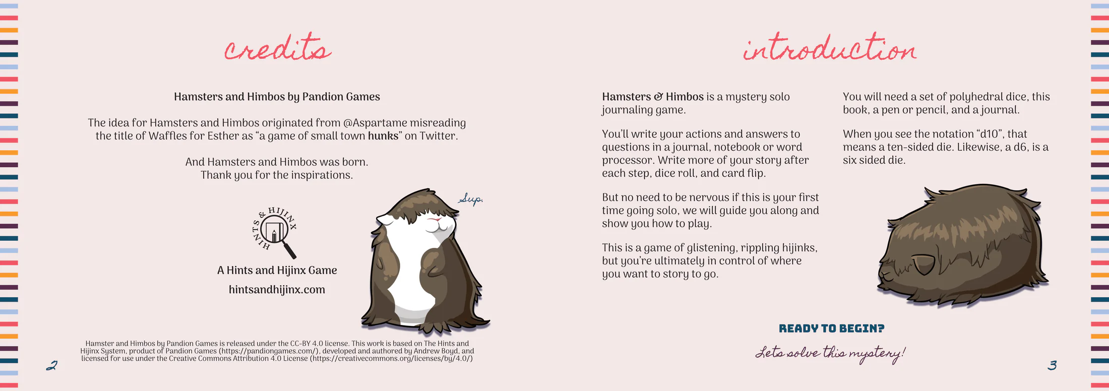 Solo Journaling RPG: Hamsters and Himbos (EN) - Image 4