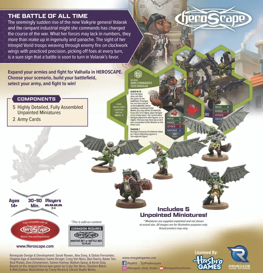 HeroScape: Rising Tide - Army Expansion - Wing Commander Tuck Harrigan & Voris Glidestriker (EN) - Image 2