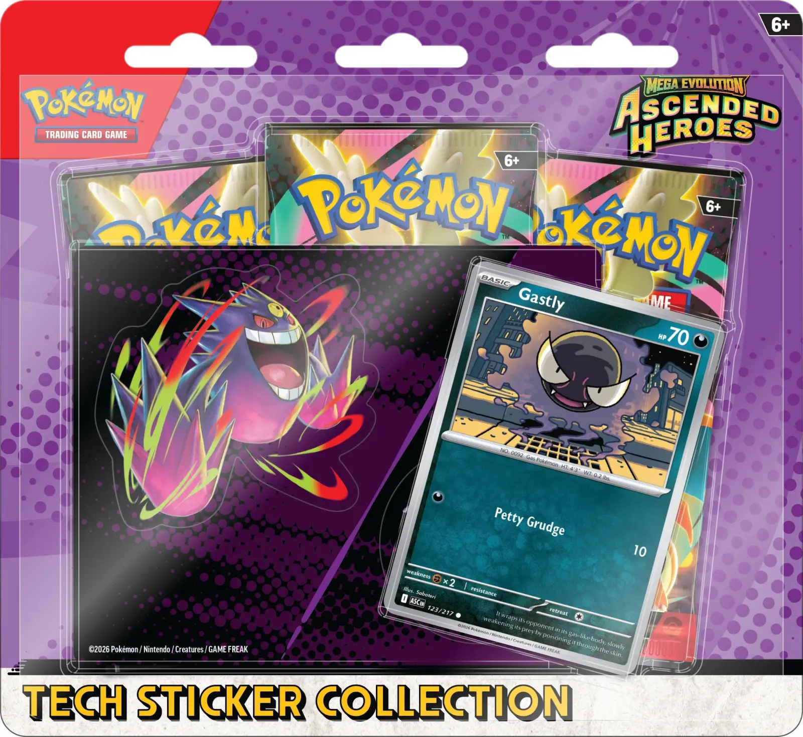 Pokémon TCG: Mega Entwicklung - Erhabene Helden - Tech Sticker - Mega Gengar Y (DE)