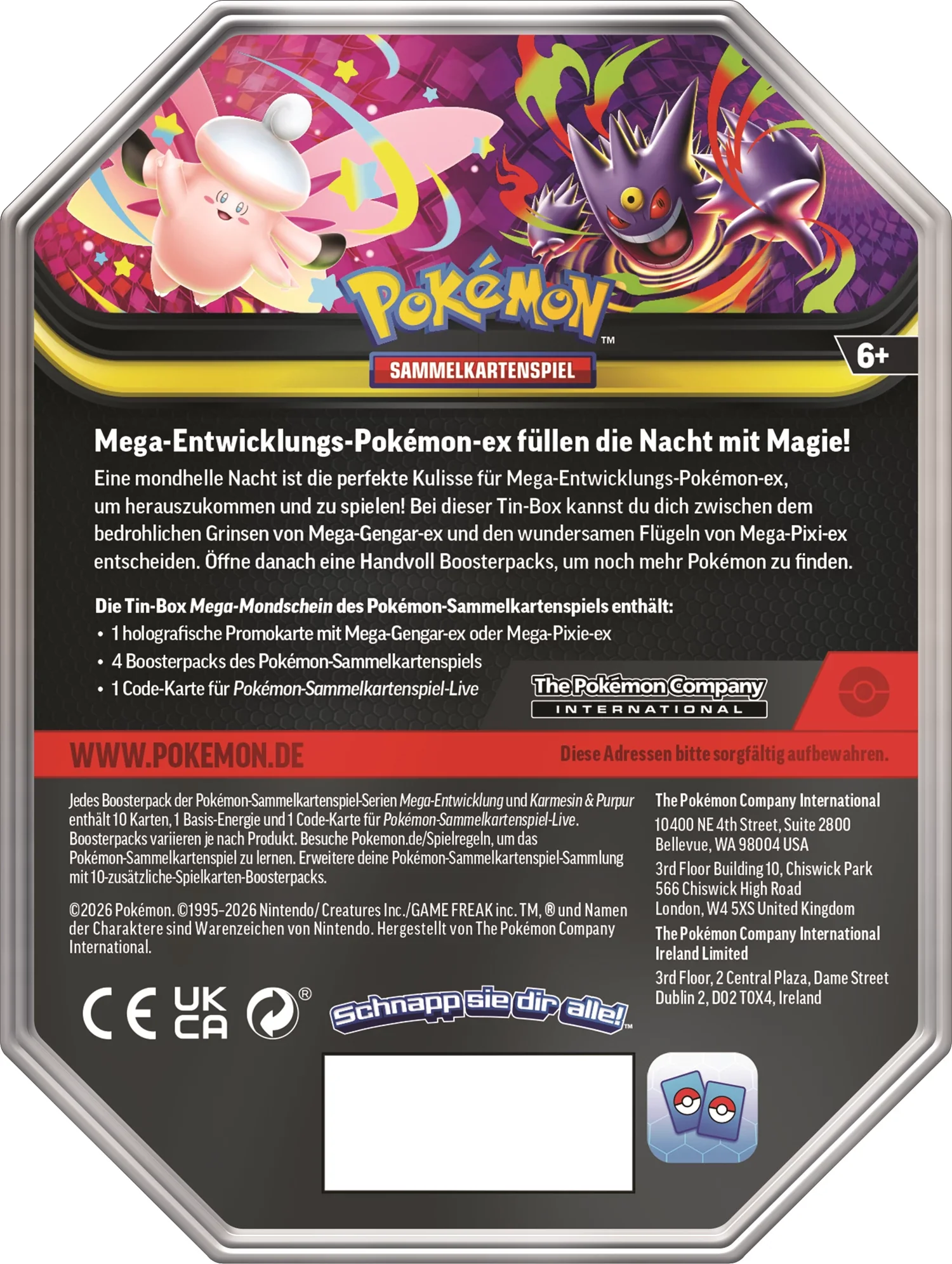 Pokémon TCG: Mega-Entwicklung - Mega-Mondschein - ex Tin Mega-Gengar DE) - Image 2