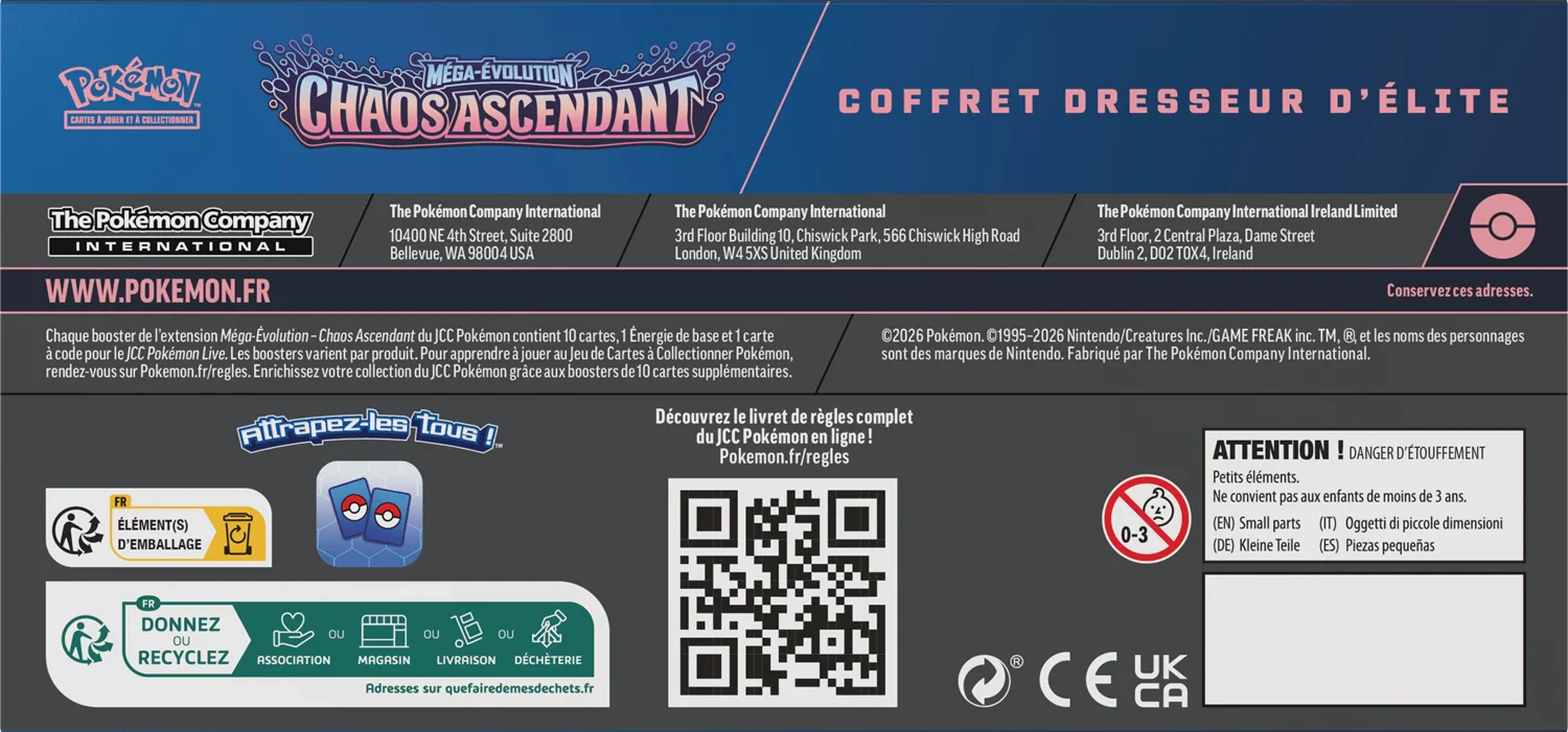 Pokémon TCG: Mega Evolution - Chaos ascendant - Coffret dresseur d'élite (FR) - Image 7