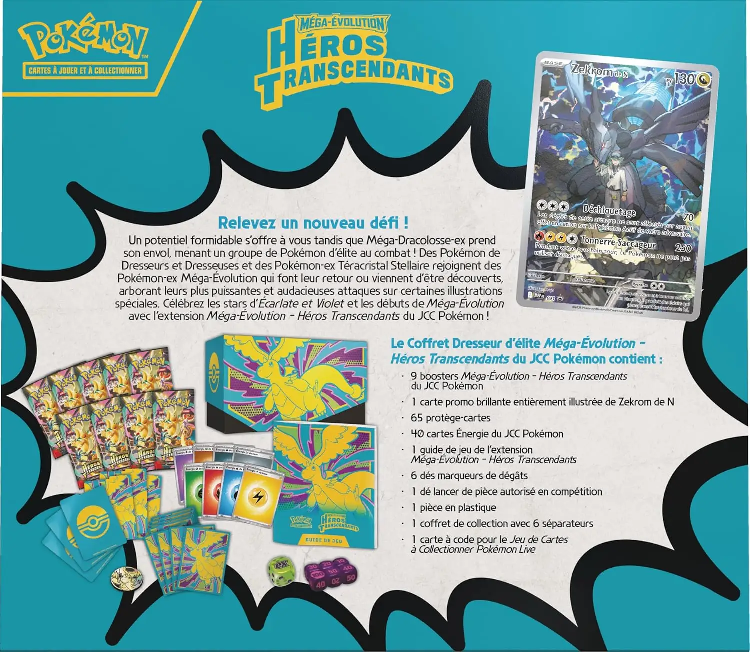 Pokémon TCG: Mega-Evolution - Héros Transcendants - Elite Trainer Box (FR) - Image 4