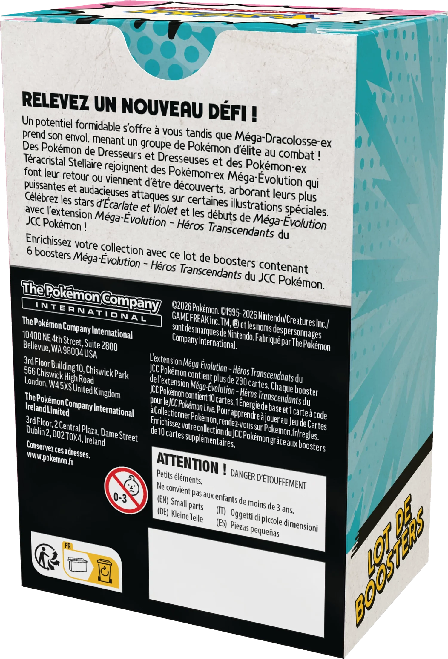 Pokémon TCG: Mega-Evolution - Héros Transcendants - Lot de Booster (6 Booster) (FR) - Image 3