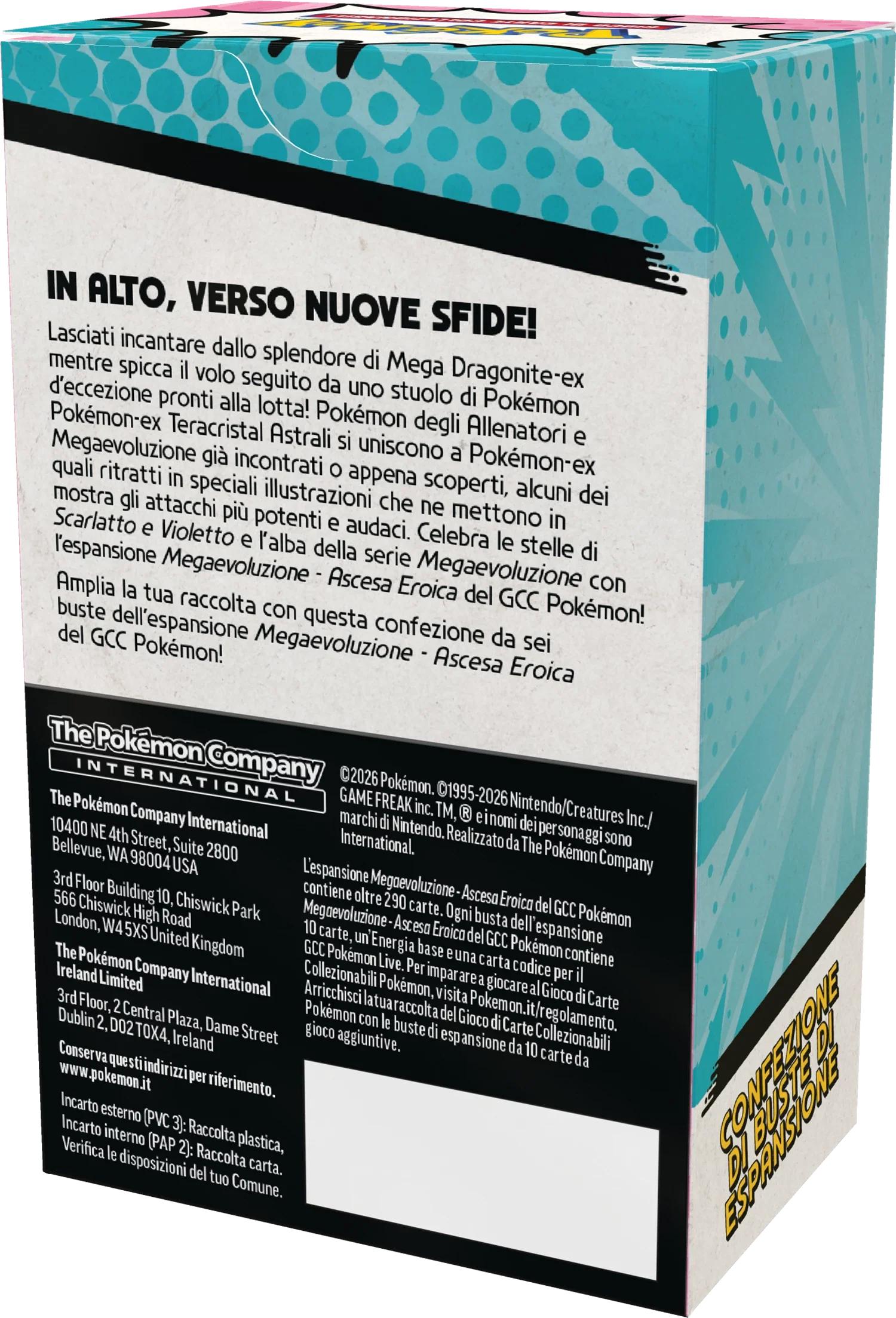 Pokémon TCG: Megaevoluzione - Ascesa Eroica - Confezione di Buste (6 Booster) (IT) - Image 3