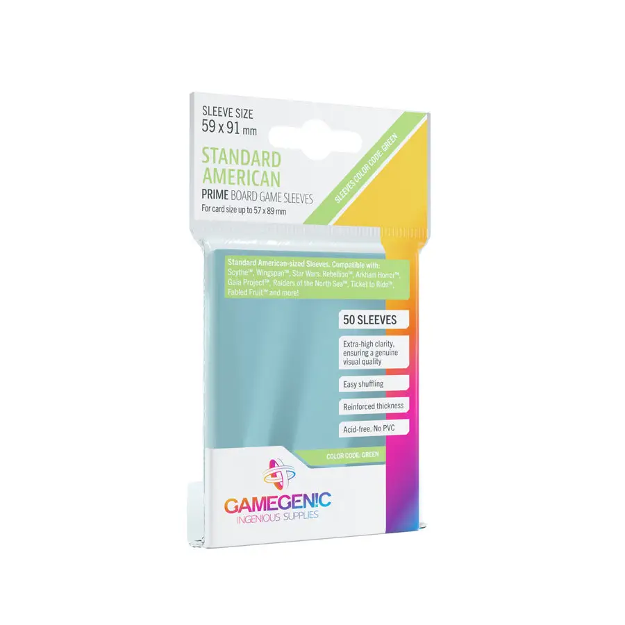 Board Game Sleeves: Prime - American - Standard - Green (60)