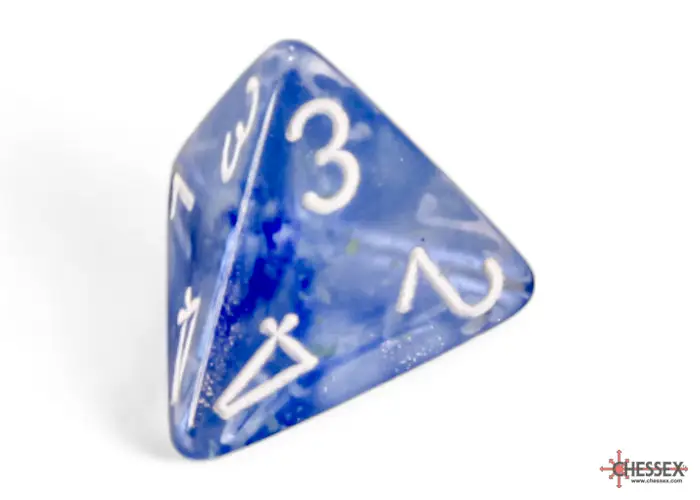 RPG Dice Set: Borealis - Polyhedral - Sky Blue/White (7) - Image 3