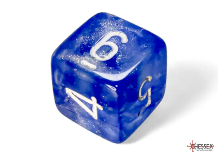 RPG Dice Set: Borealis - Polyhedral - Sky Blue/White (7) - Image 9