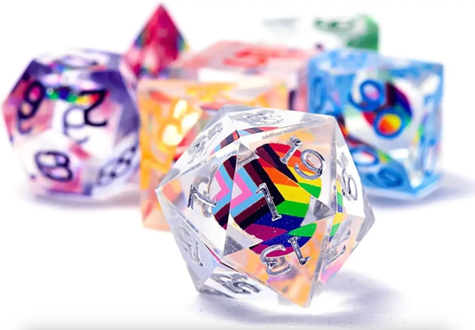 RPG Dice Set: D&D - Progress Pride