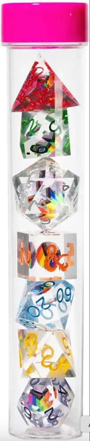RPG Dice Set: D&D - Progress Pride - Image 2