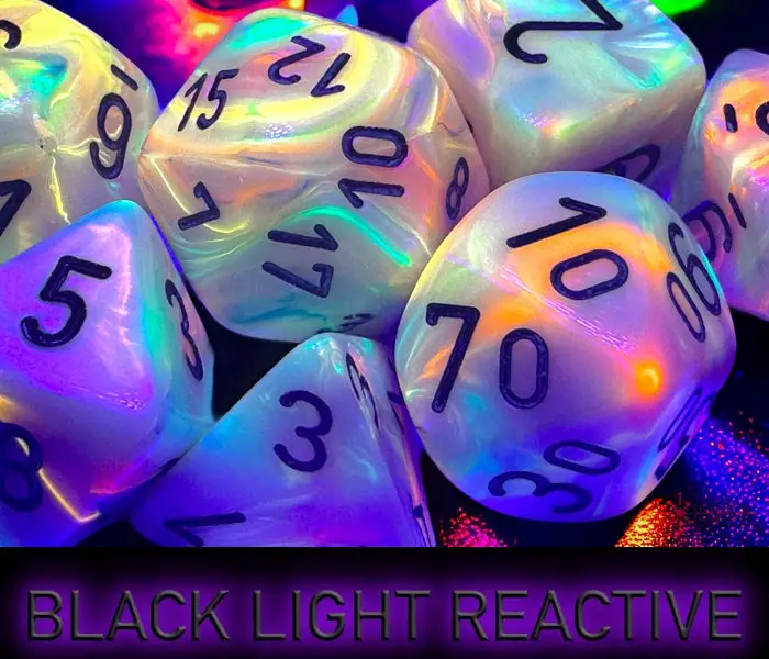 RPG Dice Set: Festive - Polyhedral - Circus/Black (7) - Image 4