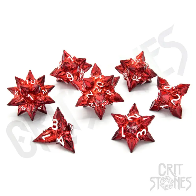 RPG Dice Set: Metal - Bane's Inferno