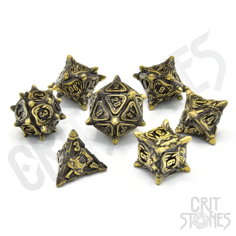 RPG Dice Set: Metal - Bellow Fiend