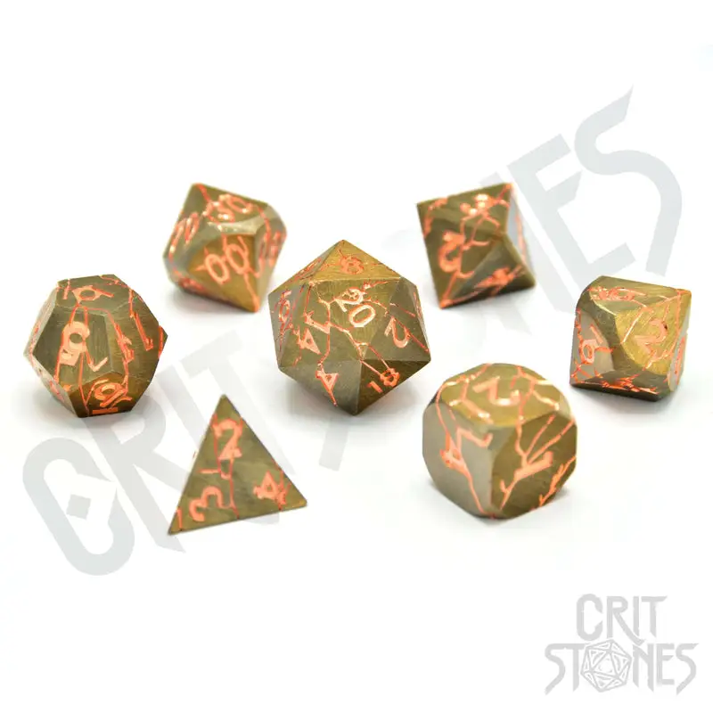 RPG Dice Set: Metal - Broken Bastion
