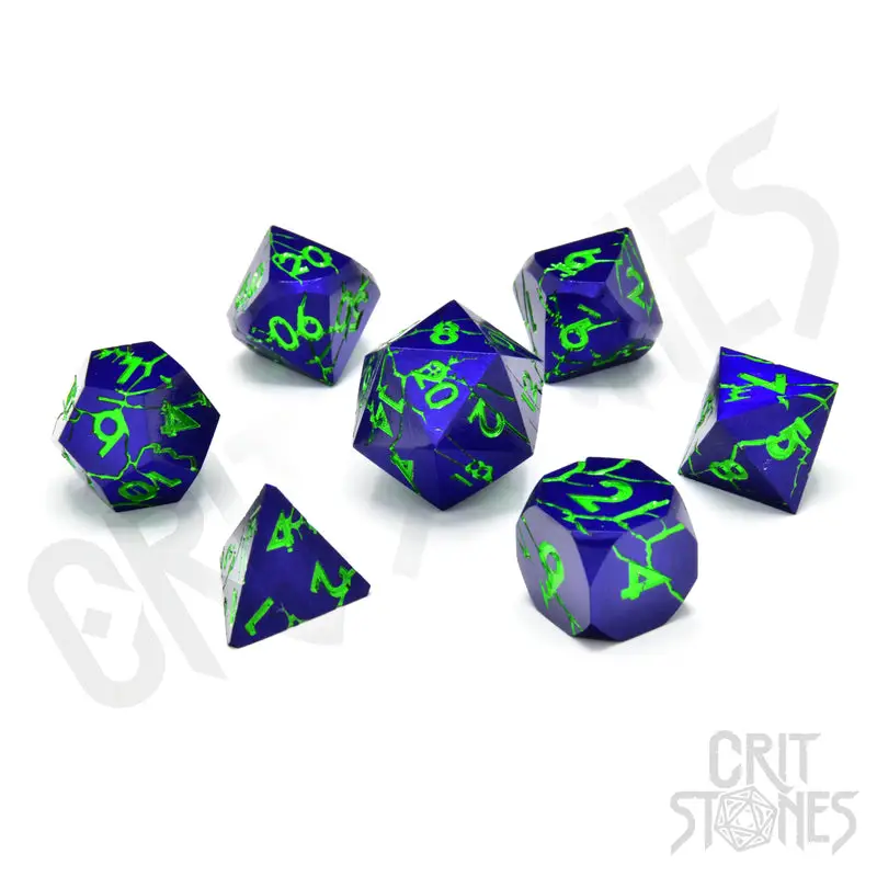 RPG Dice Set: Metal - Crazed Enigma