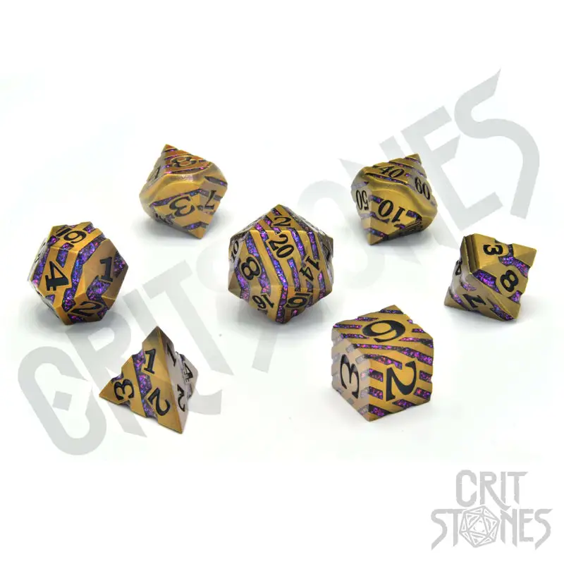 RPG Dice Set: Metal - Dwarven Vein