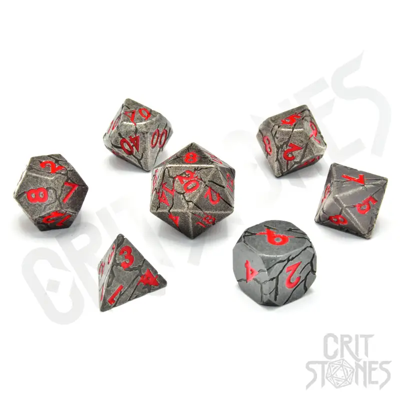 RPG Dice Set: Metal - Fractured Fate