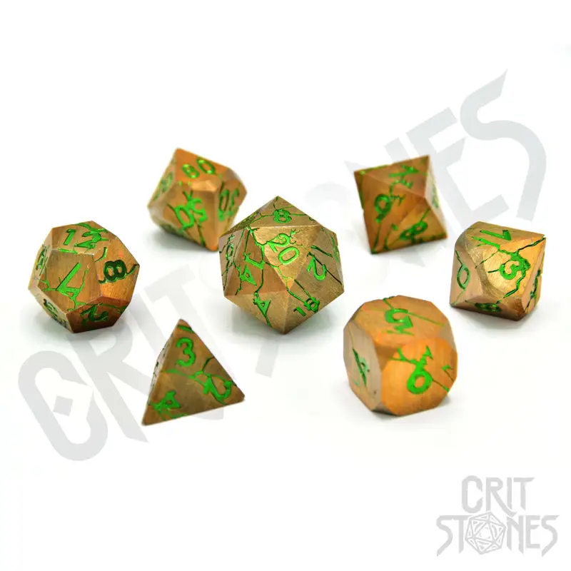 RPG Dice Set: Metal - Gorgon Gaze
