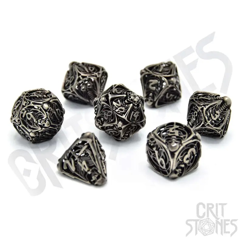 RPG Dice Set: Metal - Hollow - Soulreaper