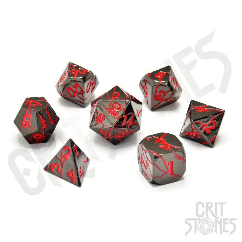 RPG Dice Set: Metal - Infernal Iron