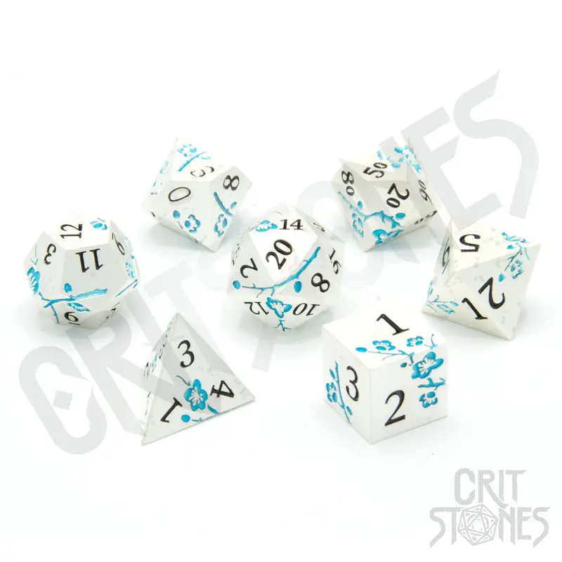 RPG Dice Set: Metal - Iris Blossom