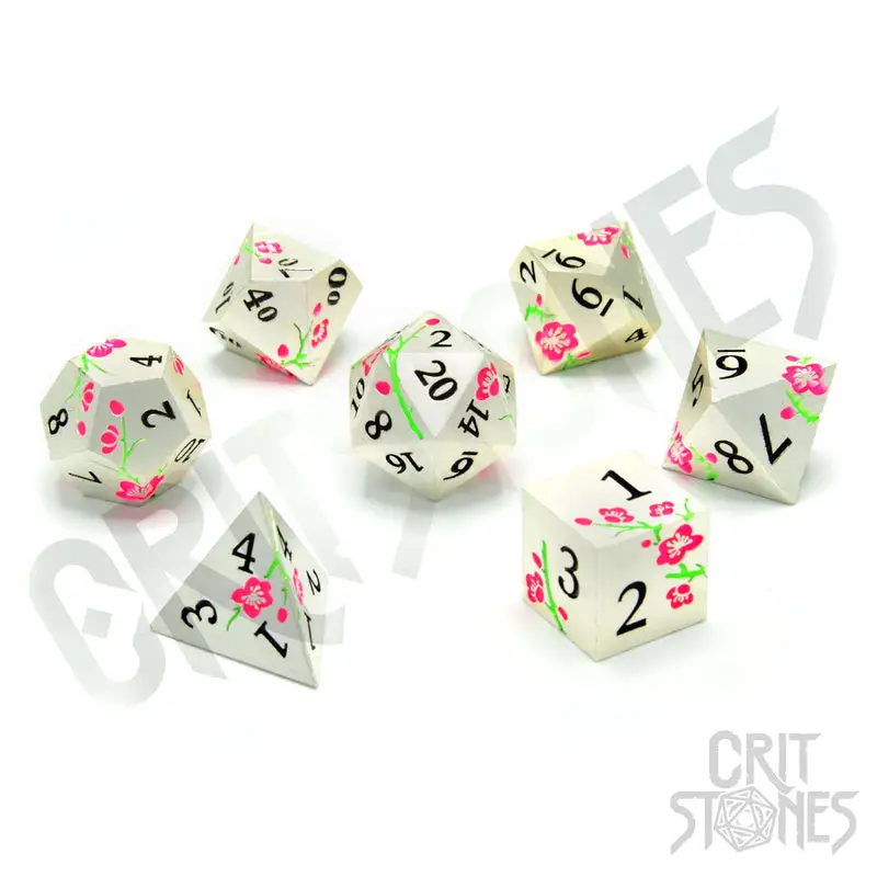 RPG Dice Set: Metal - Lotus Blossom