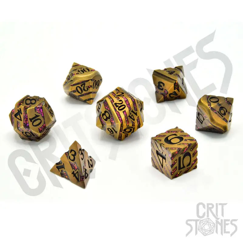 RPG Dice Set: Metal - Magus Goldstone