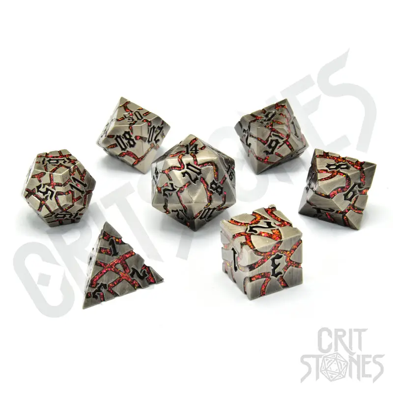RPG Dice Set: Metal - Pyroclasmic