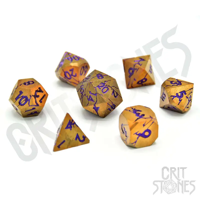 RPG Dice Set: Metal - Shattered Sigils