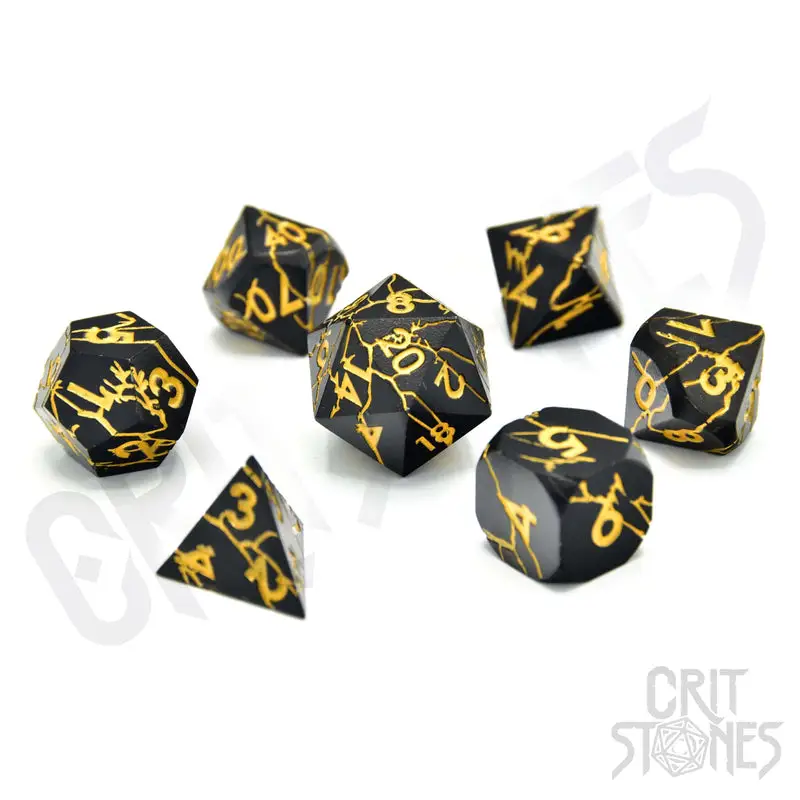 RPG Dice Set: Metal - Torn Mystic
